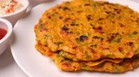 Oats Chilla with Green Chutney - 2 Pcs