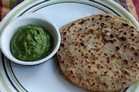 Paneer Parantha - 2Pcs with Green Chutney